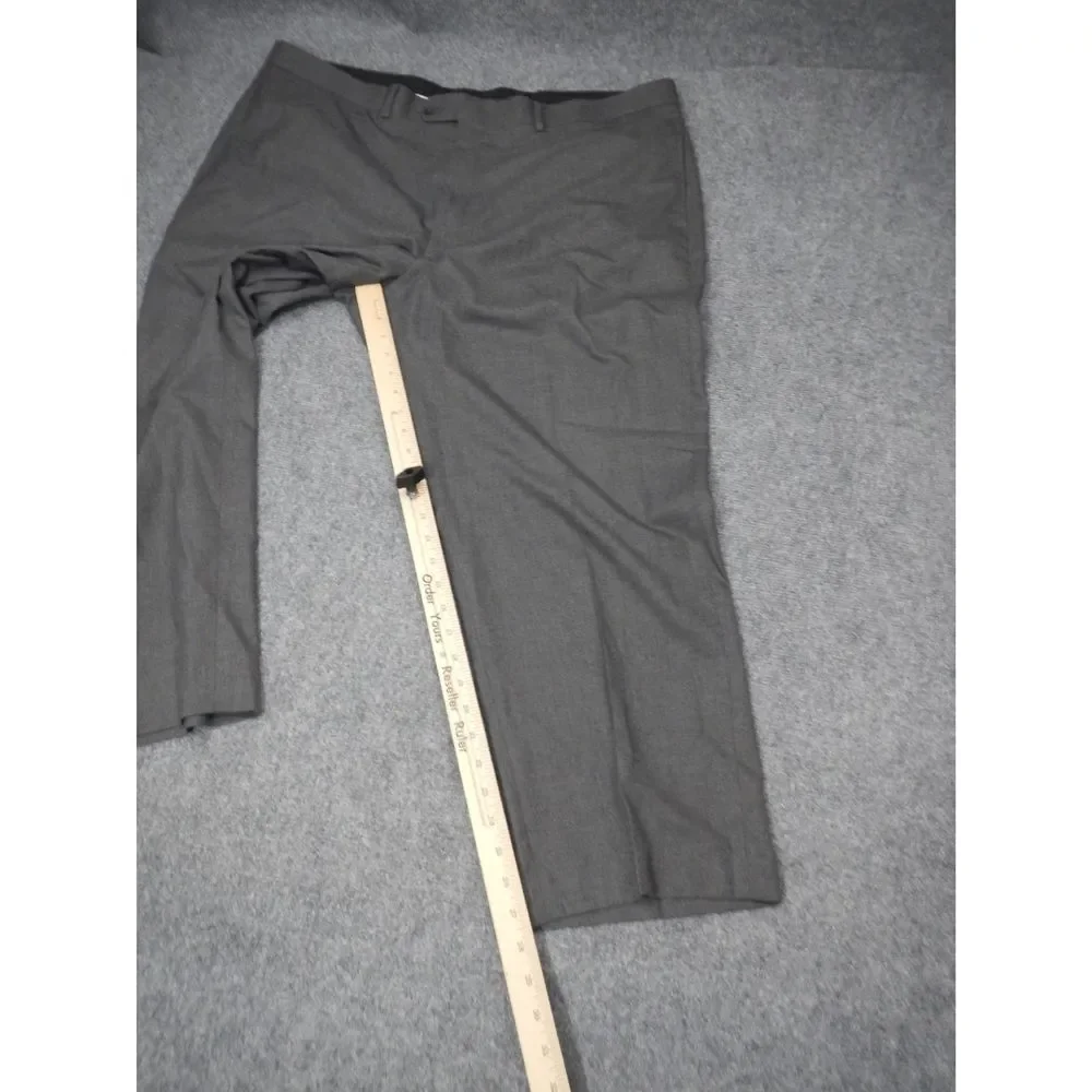 Pronto Uomo Wool Blend Dress Pants 44x32 Gray Classic Fit Blend Trousers‎